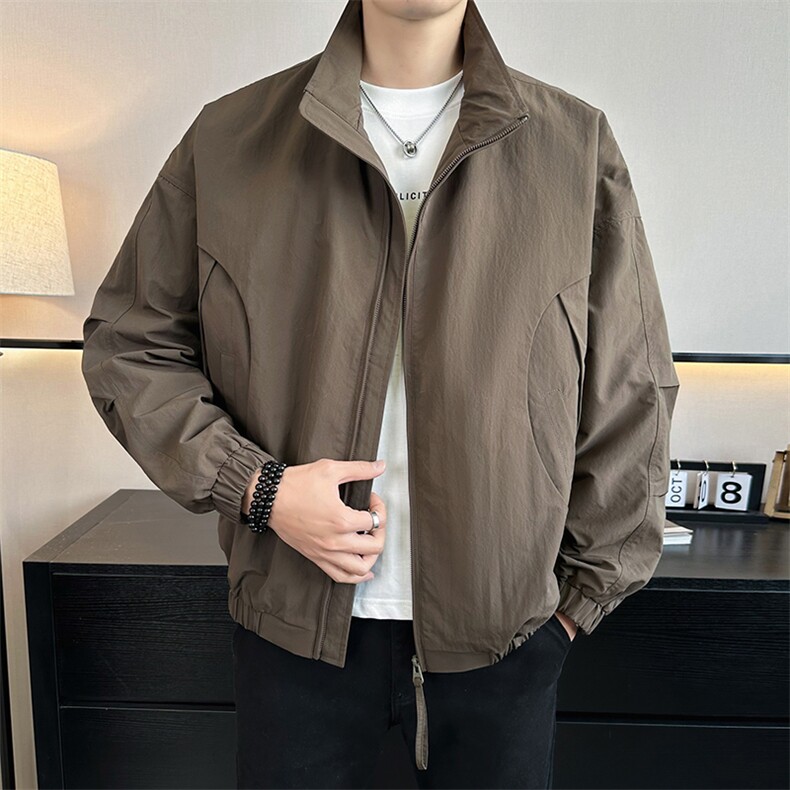 2026店主风春季简约休闲立领棒球服时尚潮流夹克外套男965-P85，男装夹克，电商A413