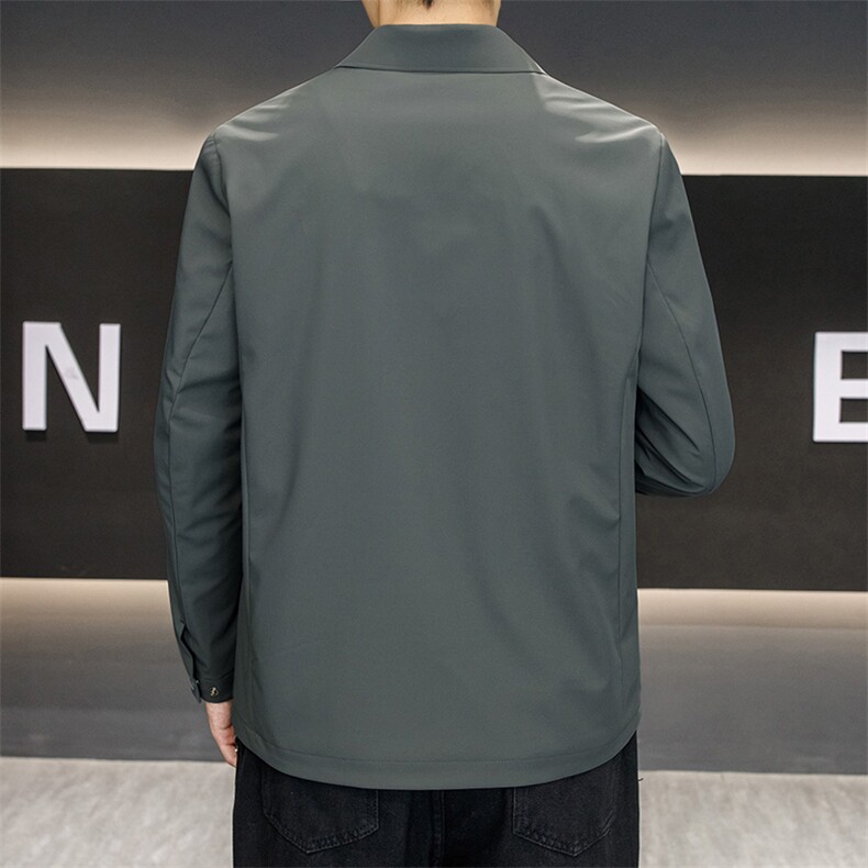 新款男士夹克翻领上衣秋季纯色百搭休闲外套N2588-P115,男装夹克,星座310B-3