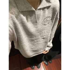 【有货】M5301CC-特P58 V领针织衫男高级感翻领毛衣外套图片