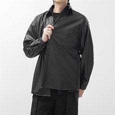 港风秋冬款男PU皮衬衫休闲宽松皮夹克外套JK0026P50，男装夹克，星座1013-1