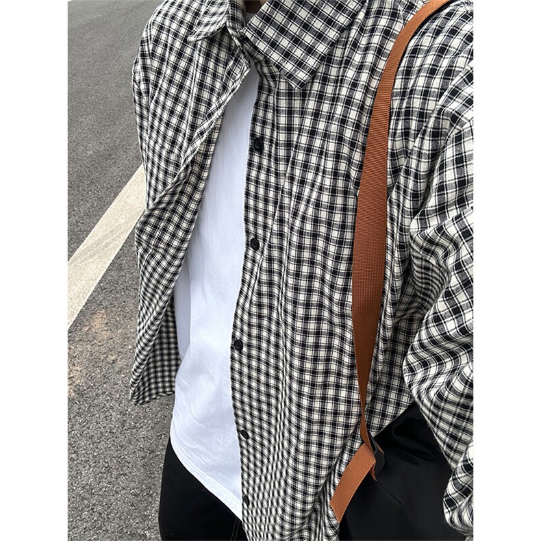 2026春夏新款千鸟格格子长袖衬衫高品质现货CS067-P40,男装衬衫,星座301C-5