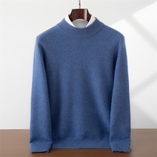 2025年秋季时尚百搭通勤简约休闲半高领，男装羊绒套衫，蜜暖羊