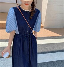 牛仔连衣裙，女装连衣裙，肆尔