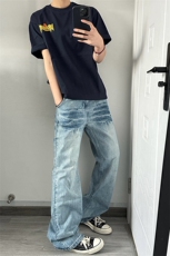 【现货大货特P】春装cleanfit牛仔裤男款裂纹美式高街裤子，男装牛仔裤，星座610A