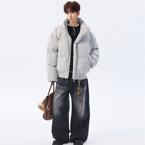 支持二开 冬装加棉加厚立领棉服男女棉衣外套光板面包服 M816-P70图片