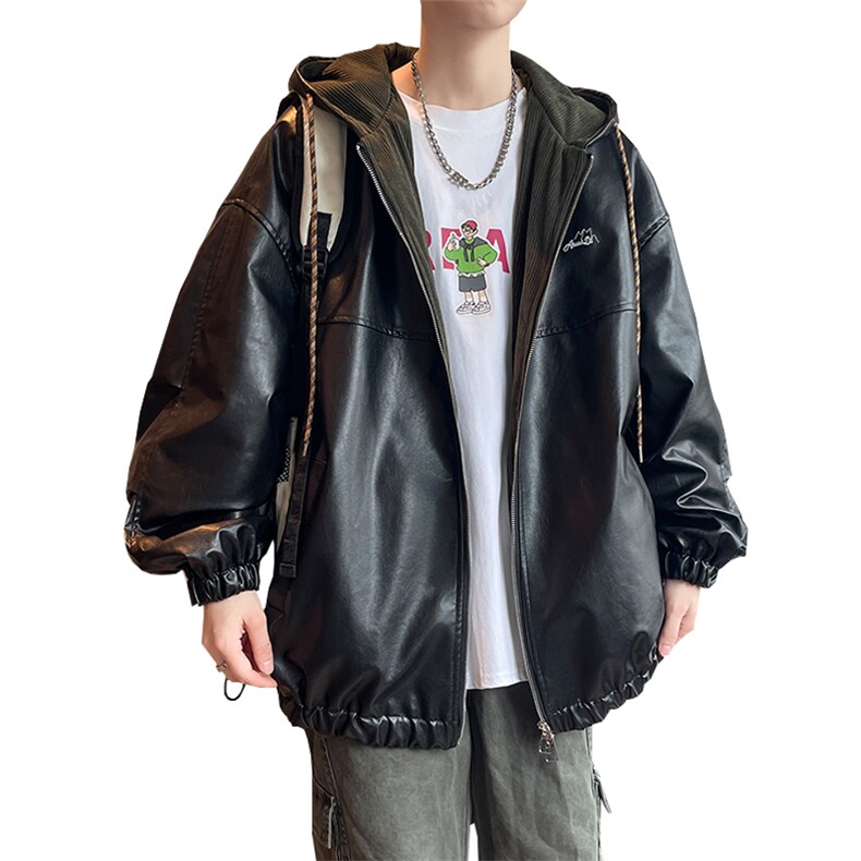 春秋季皮衣外套男女同款新款美式夹克XZ102B-1-JK2535P85,男装皮衣,星座102B-1