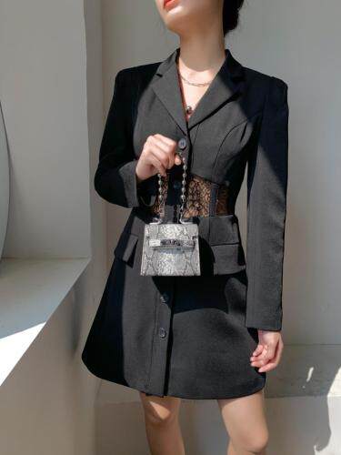 21春装新款镂空西装连衣裙 更多新款感谢关注141CB，女装西装，C