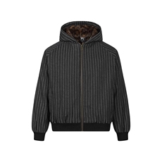 现货美式宽松复古条纹豹纹连帽棉服外套男5039特P100，男装棉衣，星座205-3