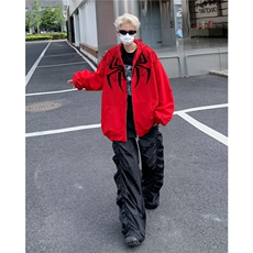 蜘蛛开衫卫衣男款潮牌刺绣植绒小众外套美式高街W8601P65，男装卫衣，星座1116-2