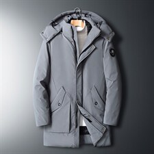 主推90%白鸭绒M-8XL大码中长羽绒服109-2199-P205，男装羽绒服，星座109