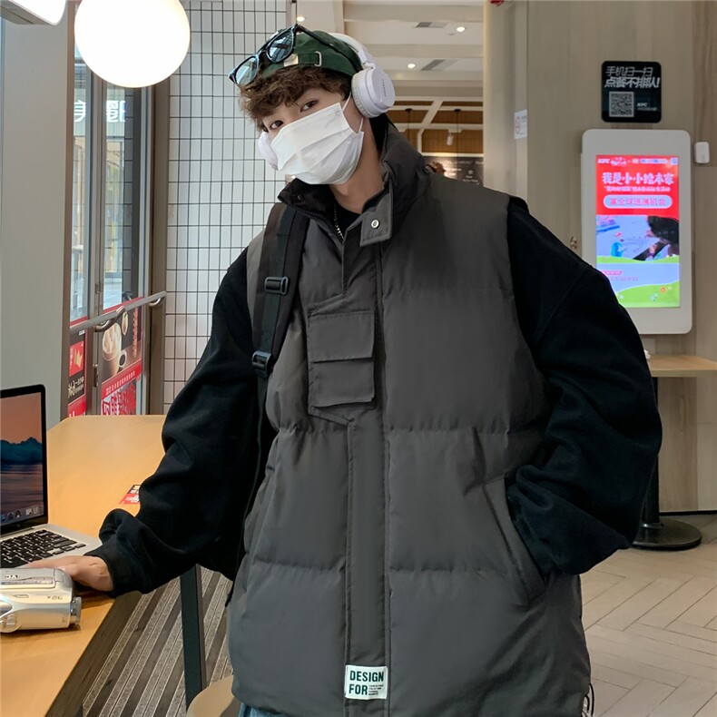 冬装新款立体多口袋男士棉袄背心情侣加厚棉马甲M906-P70,男装背心/马甲,电商A006