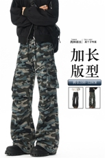 迷彩裤子男生190高个子加长工装裤直筒休闲卫裤阔腿运动裤KZ086，男装休闲裤，电商B312