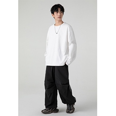 纯棉长袖T恤打底衫18色现货落肩版型A158-T88889-P16特价，男装T恤，电商A158