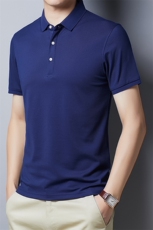 短袖Polo衫男纯色翻领上衣夏季中年男士商务休闲半袖体恤衫百搭，男装T恤，电商B212（原钱塘6029）