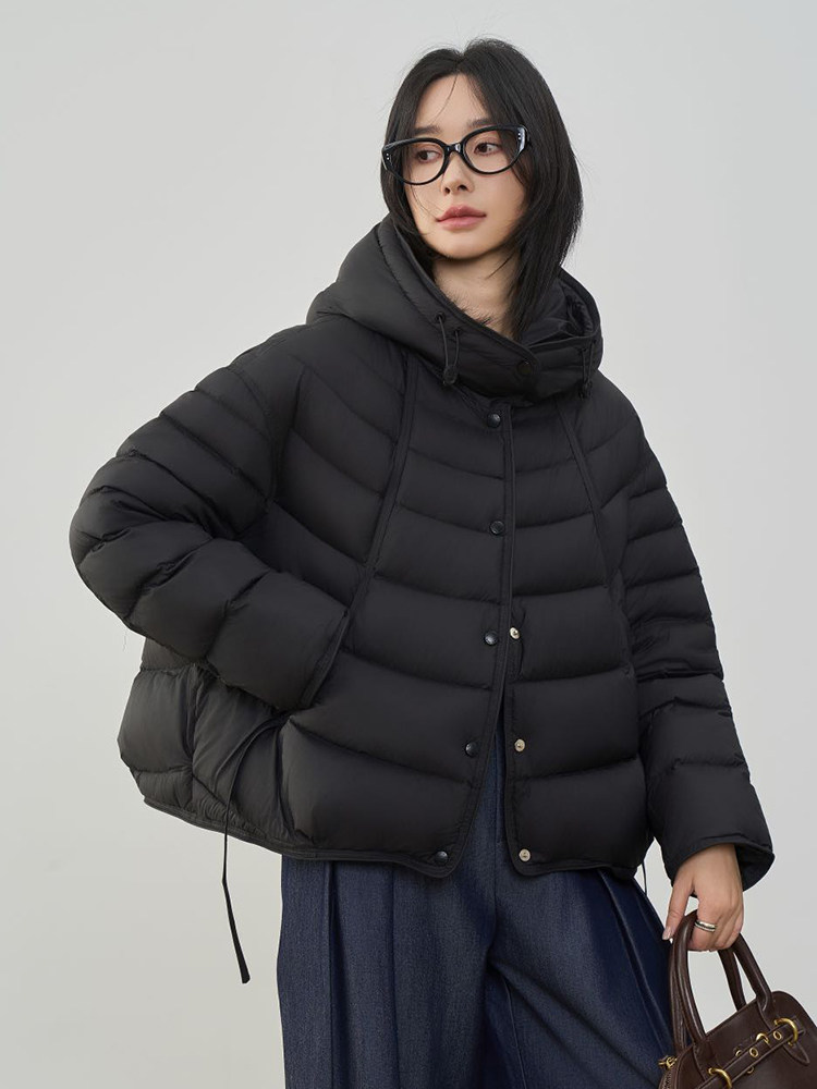 2025年冬季90白鸭绒连帽排骨羽绒服女,女装羽绒服,阳光伊恋