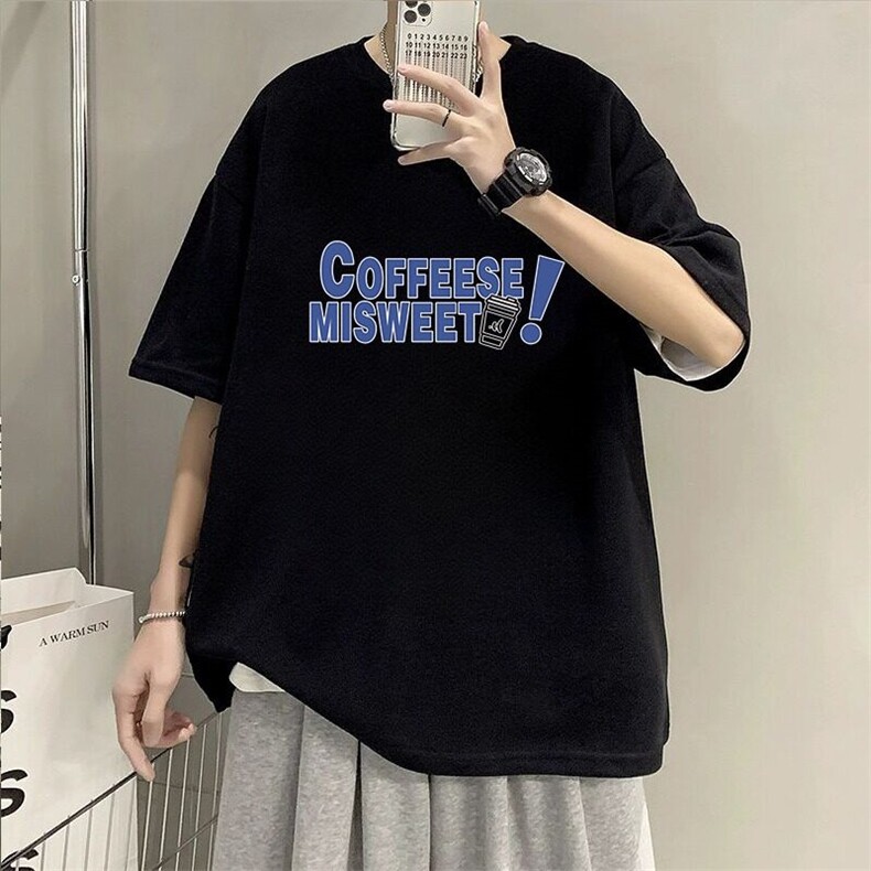 休闲新款气质时尚ins纯棉短袖240g潮牌帅气潮流慵懒流行港,男装T恤,星座218-1（原230）