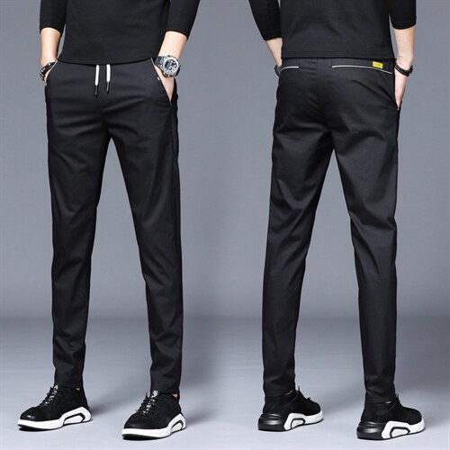 现货足夏季潮牌休闲裤子男青少年帅气弹力修身长裤X1915-p35，男装休闲裤，星座224