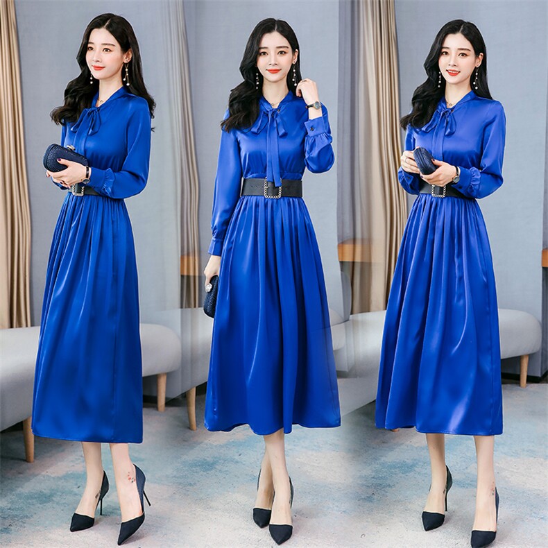 潮流舒适时尚连衣裙中长款2021年春季休闲长袖优雅,女装连衣裙,魅影