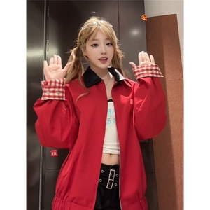 美式复古棒球服外套女春秋2025新款巨好看早秋季开衫夹克上衣图片