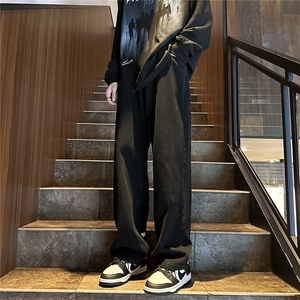 k1071-p55-控78 M-5XL 现货拉链宽松牛仔裤港风高阶黑暗牛仔图片