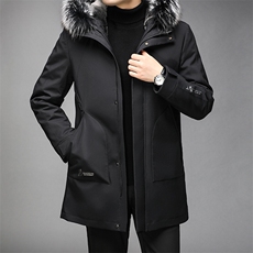 CAH922钱塘2020-2冬季厚款商务休闲有帽中年男士羽绒服货稳P400，男装羽绒服，钱塘207-2