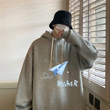 纯棉连帽卫衣男大码运动帽衫宽松薄WY2270-P35加绒款-P40，男装卫衣，电商A040