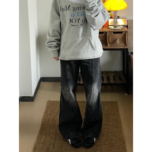 【有货】渐变工装牛仔裤男夏潮牌痞帅炸街裤子美式B321LL-特P58图片