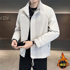 加棉加厚店主风夹克外套男休闲百搭立领男士夹克上衣N827-P95，男装夹克，星座310B-3