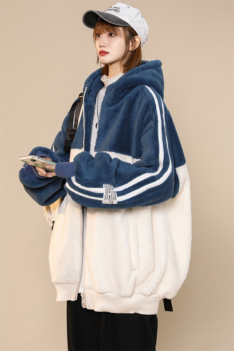 冬款潮加绒加厚棉衣绒里羊羔绒潮牌连帽外套男女921-P110控价158,男装棉衣,电商A441-1