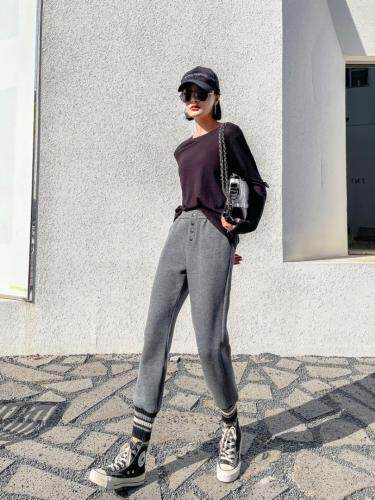 冬装加绒卫裤，女装休闲裤，坚持到底