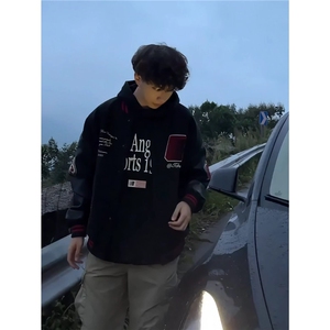 【现货足】DW630-P70 春秋拼接撞色棒球服外套男女美式宽松夹克图片