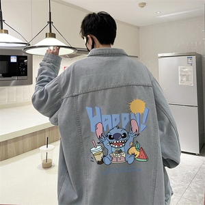 牛仔夹克男大码牛仔外套男茄克 NJ77077-P60加绒款-P75图片