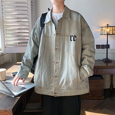 春季潮牌情侣上衣水洗牛仔外套男士美式高街工装夹克W7041-P66，男装夹克，星座512-2