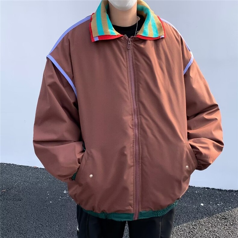 刺绣棒球服外套男秋冬美式复古学院风夹克棉服男,男装夹克,星座716-4