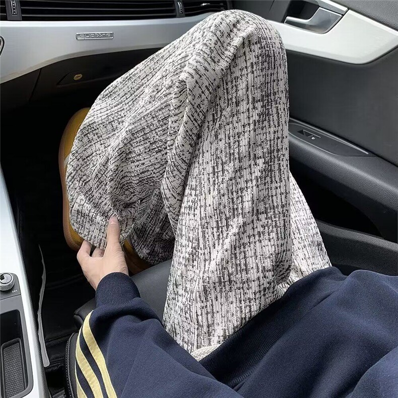 灯芯绒斑点立体包边裤子男秋季慵懒风垂感休闲宽松直筒裤KA652,男装休闲裤,星座1116A-1（原606A）