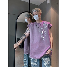 抖音得物高品质新中式夏季新款麂皮绒坎肩背心BXJP262-特批19控38，男装背心/马甲，星座605(原A050)