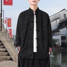 男士衬衫外套灯芯绒夹克盘扣立领风XZ1512-2510-P55，男装夹克，星座1512