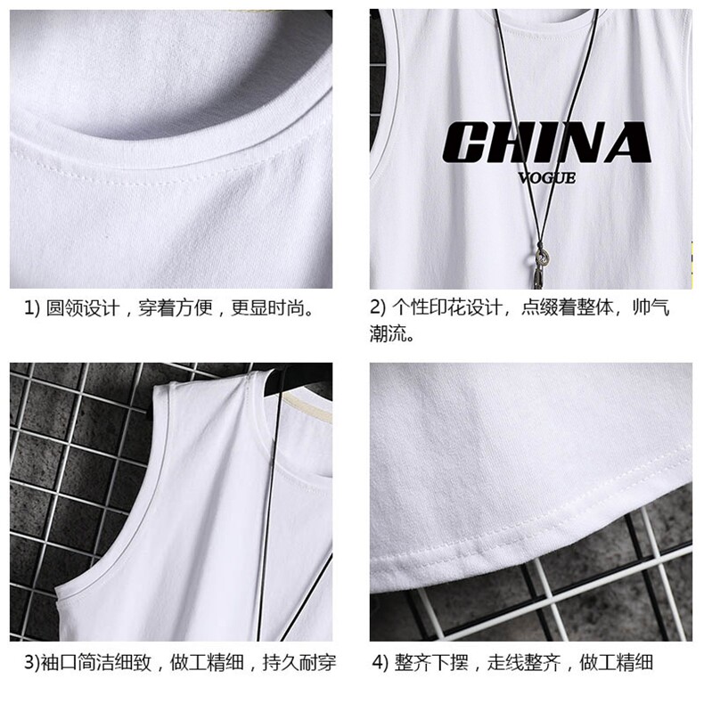 TB36001-P35纯汗背心套装男士大码汗衫短裤两件套网格挂拍,男装T恤,电商A040A