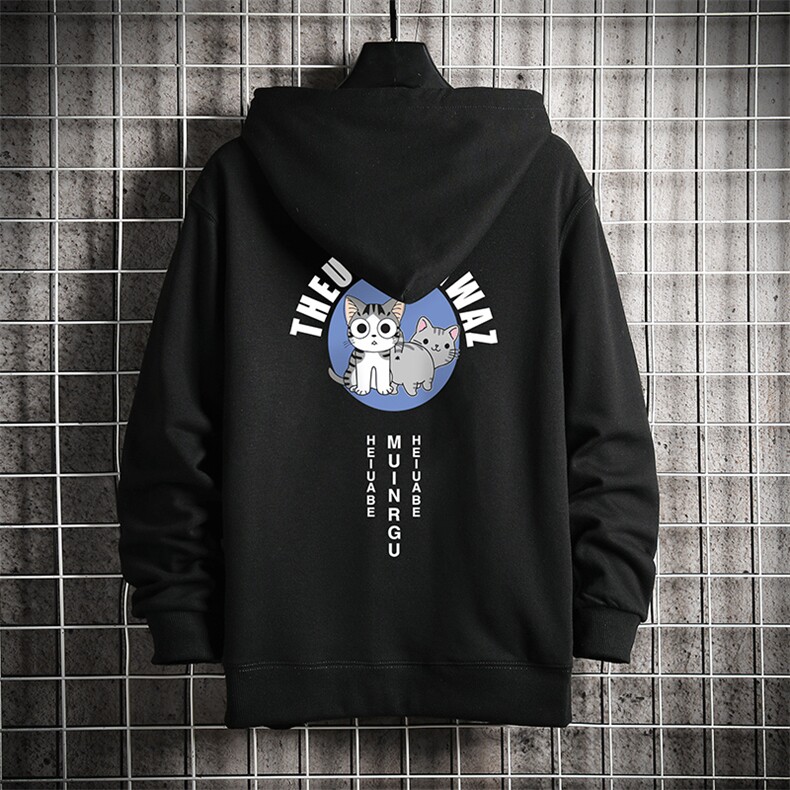 KS21160-P38 加绒款-P43 连帽开衫卫衣男运动外套大码班服 网格图片