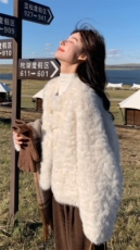 冬装新款皮毛一体羊羔绒-p215-k318，女装皮草，2D075