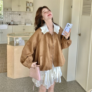 新款 有货 麂皮绒外套花边可拆卸5515P155K248图片