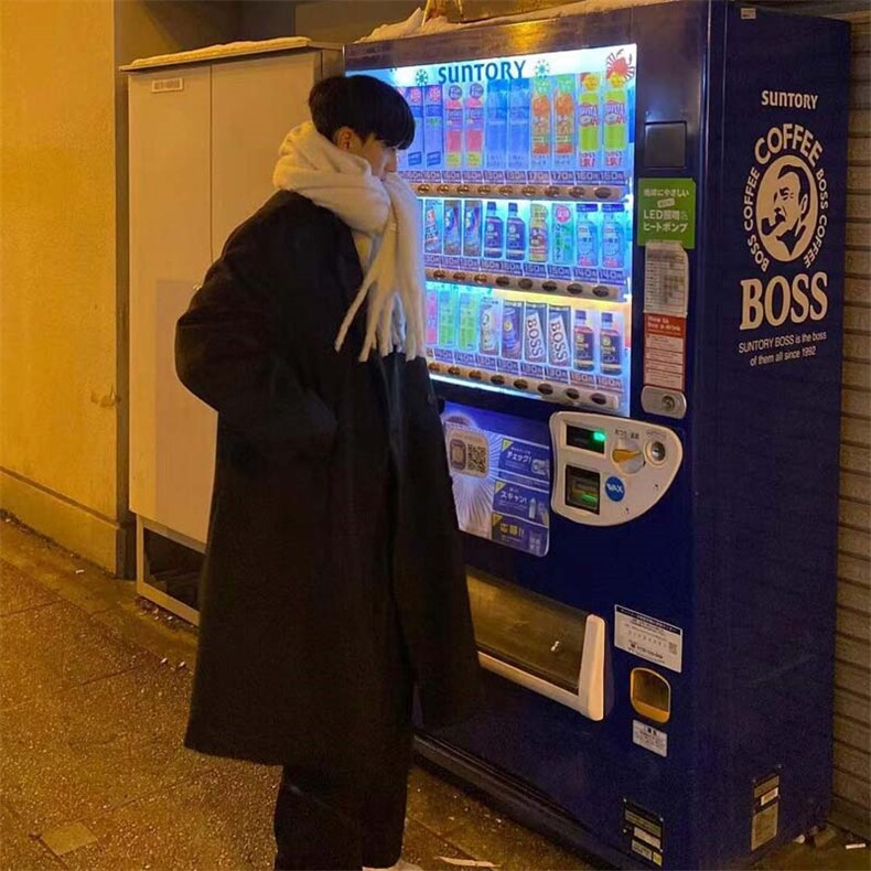 秋冬中长款毛呢大衣男韩系高级感英伦风衣外套风衣DY004P125,男装风衣,星座1004（原星座815-3）