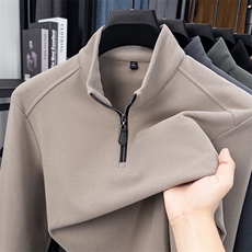 2025年秋季男士卫衣2025年新款立领半拉链宽松休闲上衣打底衫，男装T恤，电商B212（原钱塘6029）