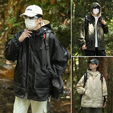 得物二开外套户外休闲2025年新款连帽夹克情侣登山服JK1203-P75，男装夹克，星座1103-3