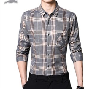 YL6935男士2023年秋季长袖衬衫帅气商务休闲青年免烫修身衬衣P58图片
