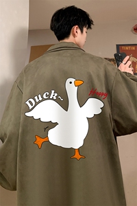 麂皮绒夹克男大码立领褂子外套JK85273-P68  加绒款-P78图片