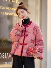 《欧货bao款现货》新中式100人丝高档提花面料90羽绒服真水貂毛，女装羽绒服，小九月