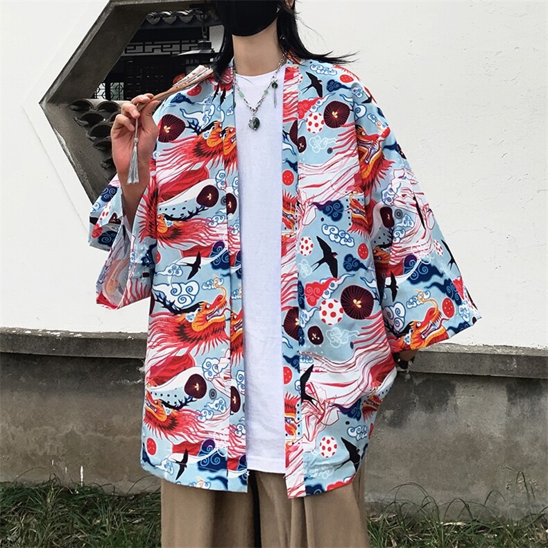 夏季新款大码新中式防晒服薄外套情侣开衫道袍披风汉服F20/P40,男装防晒衣,电商A221A