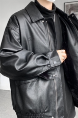 8XL-M皮衣外套男港风复古美式加绒加厚皮夹克机车PY858P95控128，男装皮衣，电商D206-1