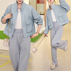 欧货立领皮衣外套女2025春秋新款小个子休闲宽松百搭机车夹克上衣，女装皮衣，潮流依族